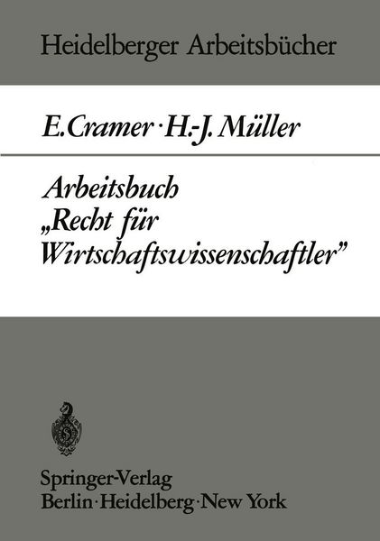Produktbild: Arbeitsbuch "Recht f&uuml;r Wirtschaftswissenschaftler"