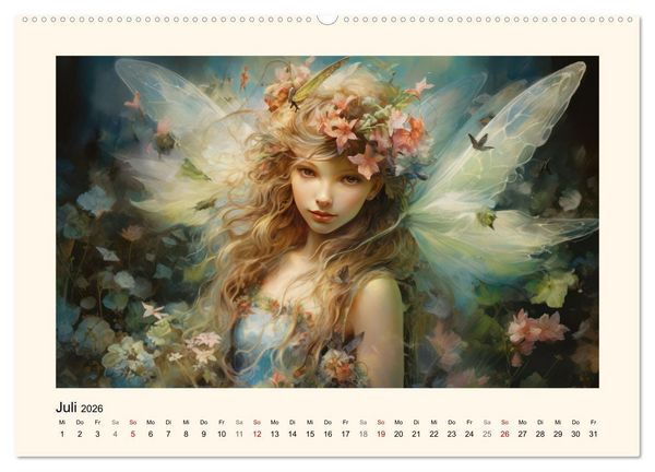Produktbild: Feenglanz (Wandkalender 2026 DIN A2 quer), CALVENDO Monatskalender