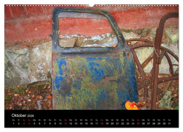 Produktbild: Schrottautos im Kyrk&ouml; Mosse (Wandkalender 2026 DIN A2 quer), CALVENDO Monatskalender