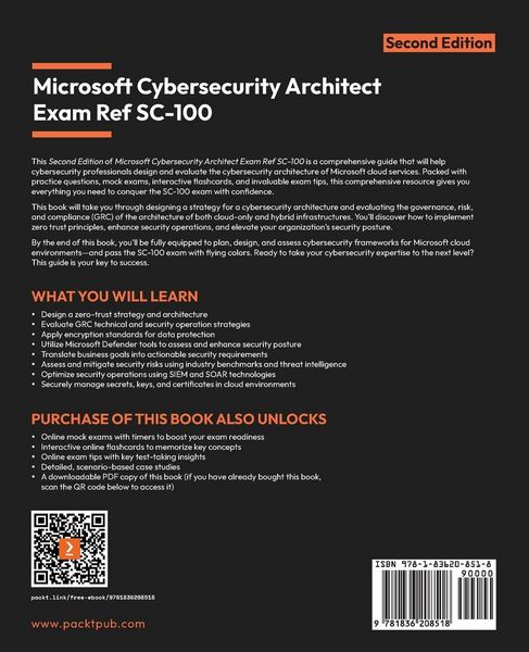 Produktbild: Microsoft Cybersecurity Architect Exam Ref SC-100 - Second Edition