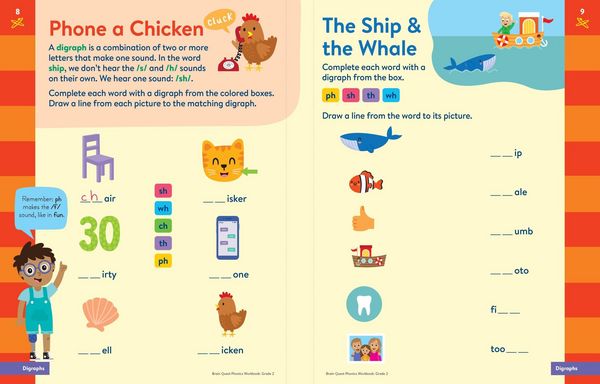 Produktbild: Brain Quest Phonics Workbook: Grade 2