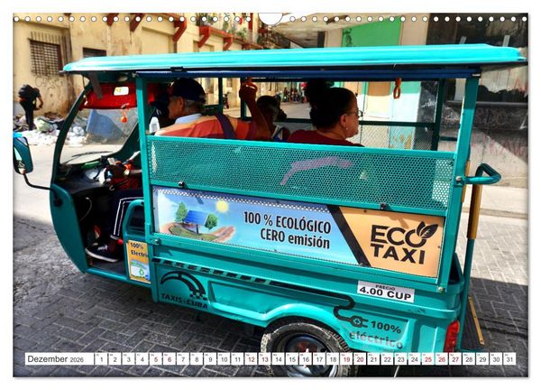 Produktbild: ECO TAXI - Umweltfreundlich in die Zukunft (Wandkalender 2026 DIN A3 quer), CALVENDO Monatskalender