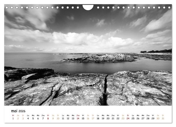 Produktbild: Terres de contraste &ndash; Une ann&eacute;e en monochrome (Calendrier mural 2026 DIN A4 vertical), CALVENDO calendrier mensuel