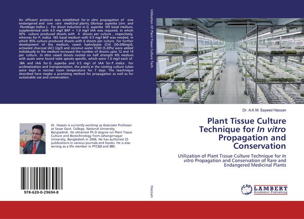 Produktbild: Plant Tissue Culture Technique for In vitro Propagation and Conservation