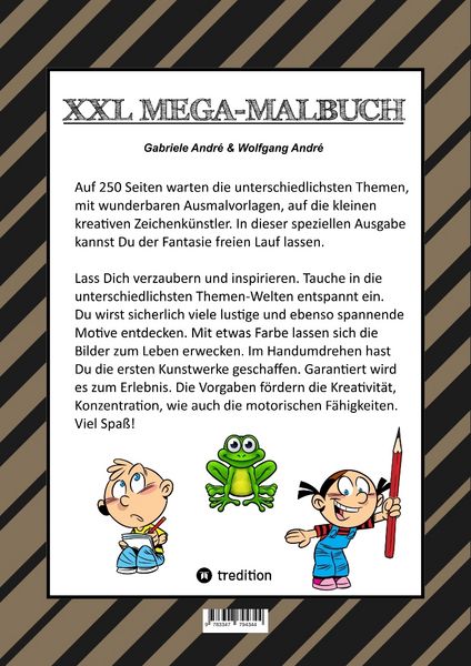Produktbild: Mega Malbuch - Lustige Motive Zum Ausmalen - Verschiedene Themenwelten - F&ouml;rderung der Kreativit&auml;t