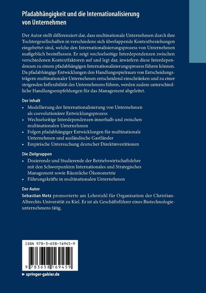 Produktbild: Pfadabh&auml;ngigkeit und die Internationalisierung von Unternehmen