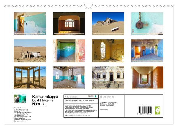 Produktbild: Kolmannskuppe Lost Place in Namibia (Wandkalender 2026 DIN A3 quer), CALVENDO Monatskalender