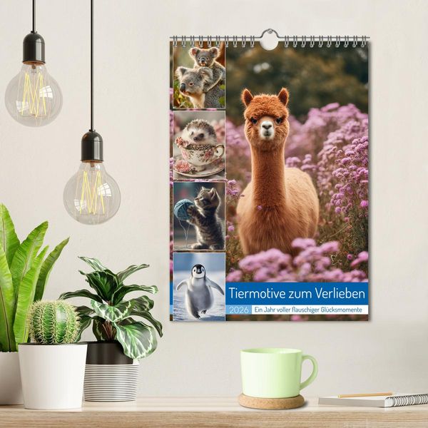 Produktbild: Tiermotive zum Verlieben (Wandkalender 2026 DIN A4 hoch), CALVENDO Monatskalender