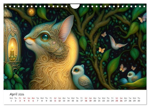 Produktbild: Fabulous creatures - In the land of mythical creatures (Wall Calendar 2026 DIN A4 landscape), CALVENDO 12 Month Wall Calendar