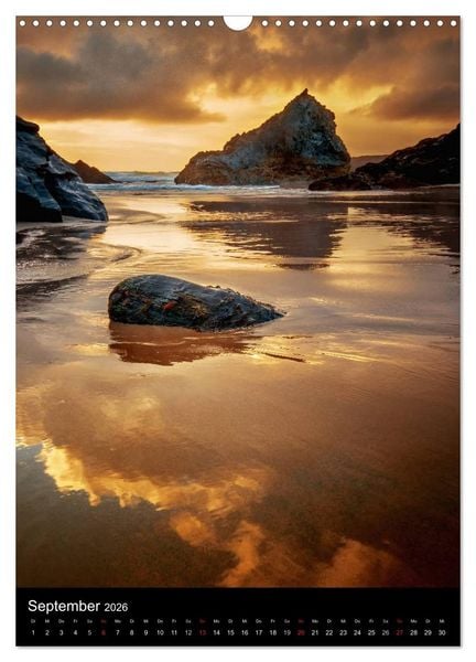 Produktbild: Cornwall - Die Sch&ouml;nheit der K&uuml;ste (Wandkalender 2026 DIN A3 hoch), CALVENDO Monatskalender