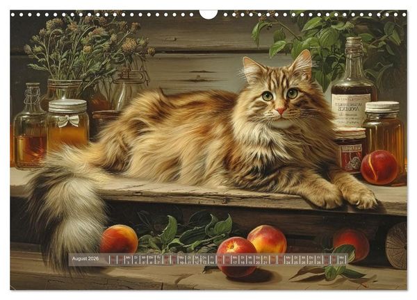 Produktbild: Nostalgische Samtpfoten (Wandkalender 2026 DIN A3 quer), CALVENDO Monatskalender