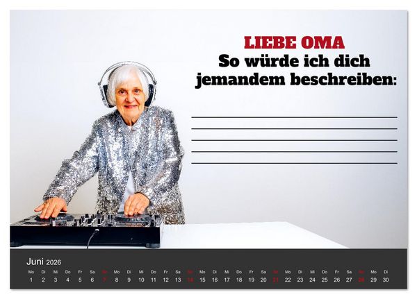 Produktbild: Kalender f&uuml;r Oma - Was ich dir sagen will (Tischkalender 2026 DIN A5 quer), CALVENDO Monatskalender