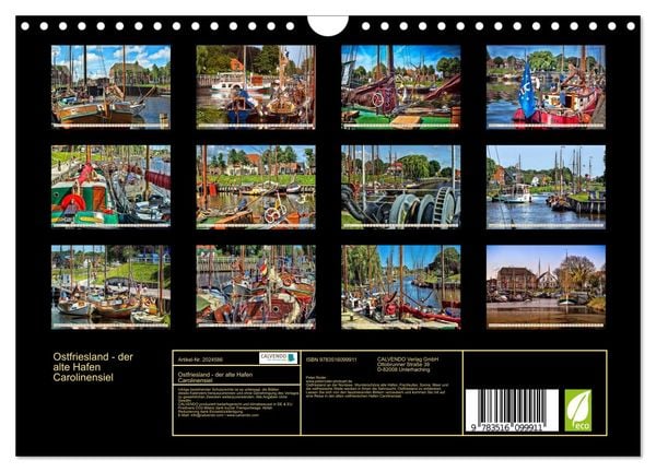 Produktbild: Ostfriesland - der alte Hafen Carolinensiel (Wandkalender 2026 DIN A4 quer), CALVENDO Monatskalender