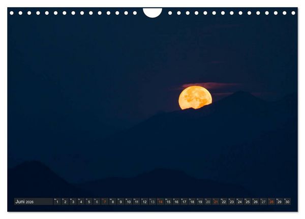 Produktbild: Himmelslichter - Mond und Sterne (Wandkalender 2026 DIN A4 quer), CALVENDO Monatskalender