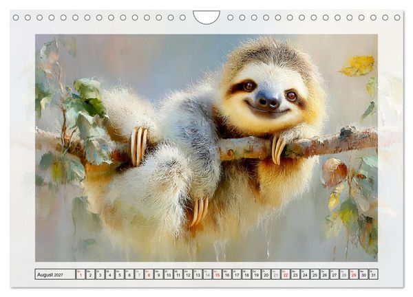 Produktbild: Faultiere. Das L&auml;cheln des Regenwaldes (Wandkalender 2027 DIN A4 quer), CALVENDO Monatskalender
