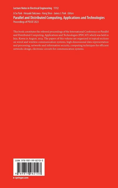 Produktbild: Parallel and Distributed Computing, Applications and Technologies