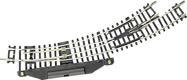 22273 N Fleischmann Gleis (ohne Bettung) Bogenweiche, elektrisch, links 42 ° 194.6 mm, 228.2 mm 1 St.