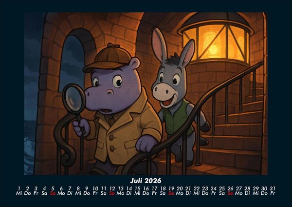 Produktbild: Sashito & Huf - Geheimnisvolle Mission 2026 Fotokalender DIN A4
