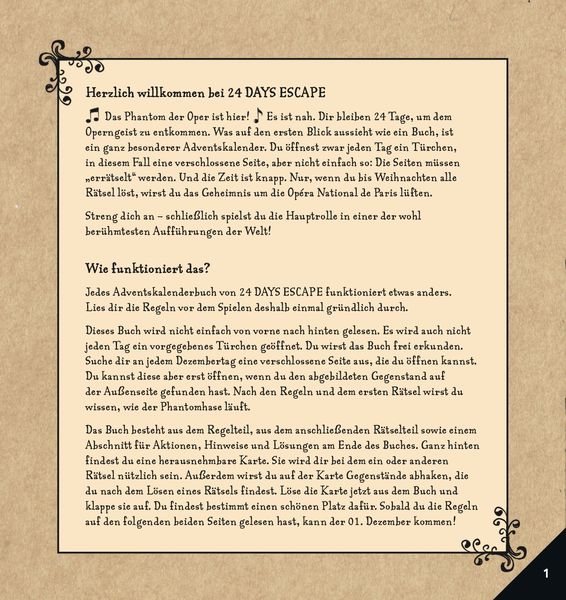 Produktbild: 24 DAYS ESCAPE &ndash; Der Escape Room Adventskalender: Das Phantom der Oper und das unheimliche Theater