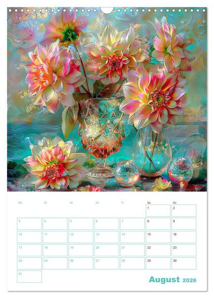Produktbild: Blumenglanz (Wandkalender 2026 DIN A3 hoch), CALVENDO Monatskalender