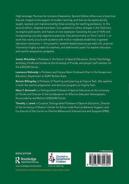 Produktbild: High Leverage Practices for Inclusive Classrooms