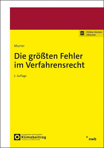 Produktbild: Die gr&ouml;&szlig;ten Fehler im Verfahrensrecht