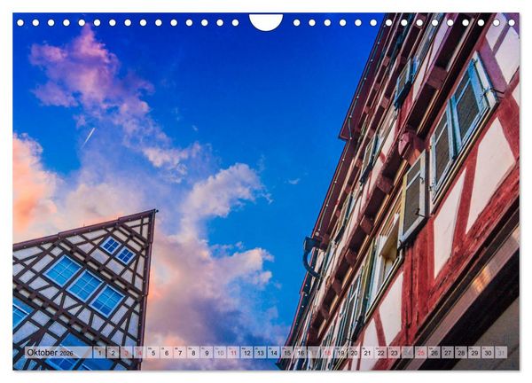 Produktbild: Leonberg - Altstadt in Abendstimmung (Wandkalender 2026 DIN A4 quer), CALVENDO Monatskalender