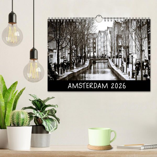 Produktbild: Amsterdam 2026 (Wandkalender 2026 DIN A4 quer), CALVENDO Monatskalender