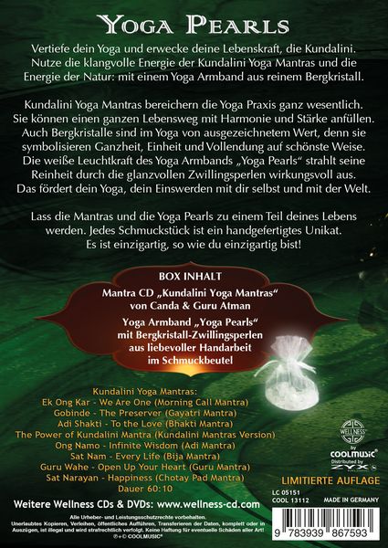 Produktbild: Yoga Pearls Geschenk Box mit Mantra CD &bdquo;Kundalini Yoga Mantras&ldquo; + Yoga Armband &bdquo;Yoga Pearls&ldquo;