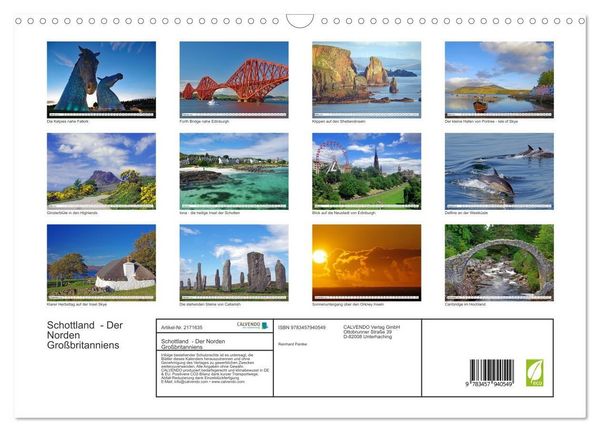 Produktbild: Schottland - Der Norden Gro&szlig;britanniens (Wandkalender 2026 DIN A3 quer), CALVENDO Monatskalender