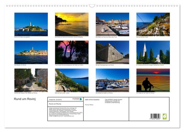 Produktbild: Rund um Rovinj (Wandkalender 2026 DIN A2 quer), CALVENDO Monatskalender