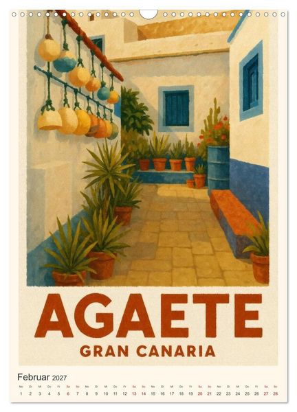 Produktbild: City Poster Gran Canaria (Wandkalender 2027 DIN A3 hoch), CALVENDO Monatskalender
