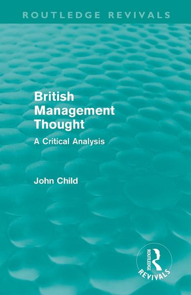 Produktbild: British Management Thought (Routledge Revivals)