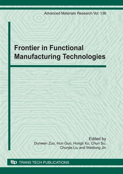 Produktbild: Frontier in Functional Manufacturing Technologies