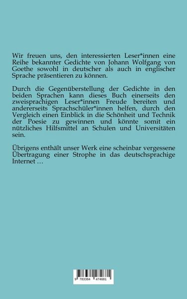 Produktbild: Johann Wolfgang von Goethe - Hier bin ich frei, hier darf ich's sein / Here am I free, here do I belong