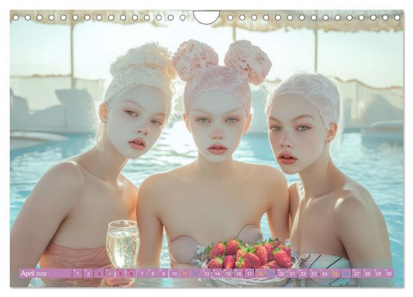 Produktbild: Albino Frauen - Kunstvolle Werke (Wandkalender 2026 DIN A4 quer), CALVENDO Monatskalender
