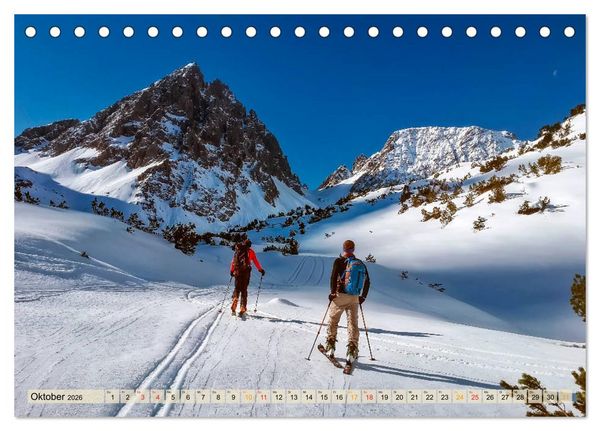 Produktbild: Skifahren - so sch&ouml;n (Tischkalender 2026 DIN A5 quer), CALVENDO Monatskalender