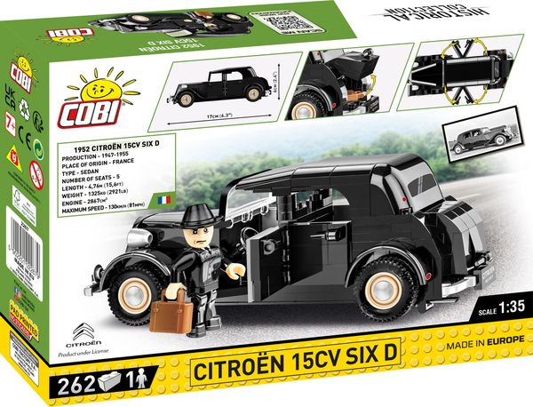 Produktbild: COBI 2267 - Historical Collection, Citroen 15CV SIX D, Bausatz, 262 Teile, 1 Figur