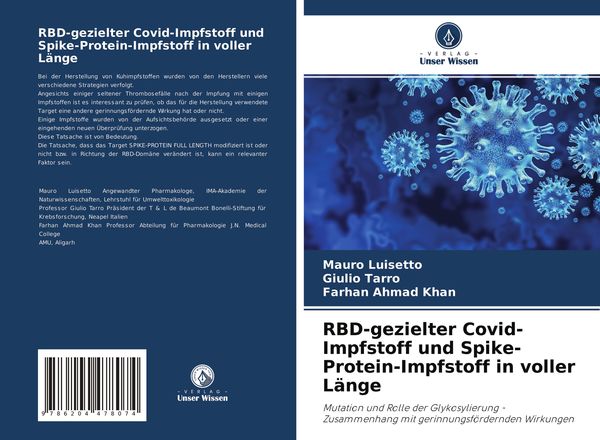 RBD-gezielter Covid-Impfstoff und Spike-Protein-Impfstoff in voller Länge, Taschenbuch von Mauro Luisetto , Giulio Tarro , Farhan Ahmad Khan, Verlag