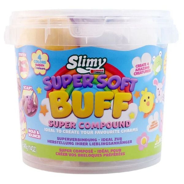 Produktbild: Slimy Super Soft Buff - 400 g im Eimer - 4 Farben a 100 g