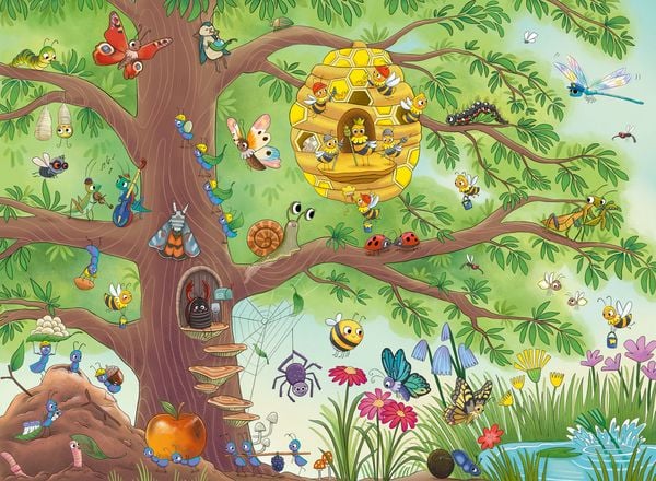 Kinderpuzzle 100 Teile - Die fleißigen Waldbewohner