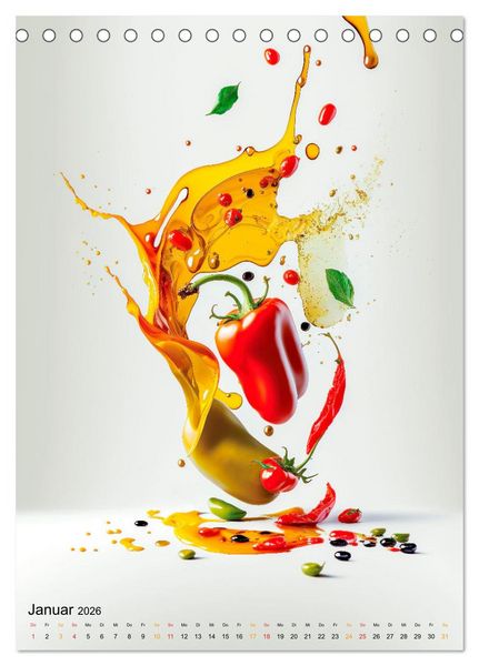 Produktbild: Oliven&ouml;l lecker und gesund (Tischkalender 2026 DIN A5 hoch), CALVENDO Monatskalender