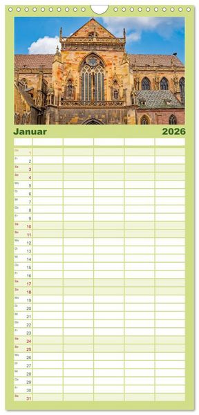 Produktbild: Familienplaner 2026 - Das malerische Colmar im Elsass mit 5 Spalten (Wandkalender, 21 x 45 cm) CALVENDO