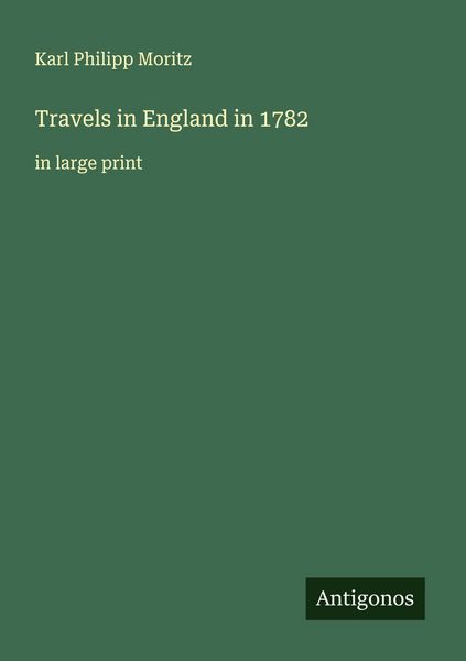 Produktbild: Travels in England in 1782