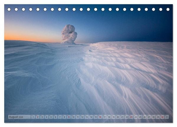 Produktbild: Lappland - Winterwandern Impressionen (Tischkalender 2026 DIN A5 quer), CALVENDO Monatskalender