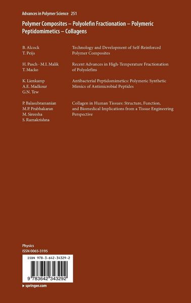 Produktbild: Polymer Composites &ndash; Polyolefin Fractionation &ndash; Polymeric Peptidomimetics &ndash; Collagens