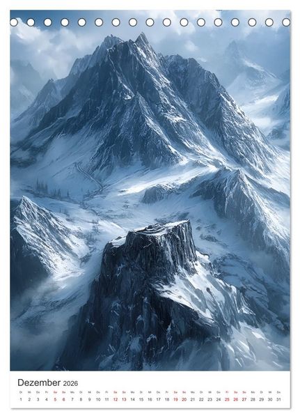 Produktbild: Midgard - Mythische Landschaften des Nordens (Tischkalender 2026 DIN A5 hoch), CALVENDO Monatskalender
