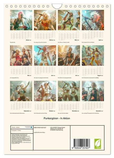 Produktbild: Punkerg&ouml;ren - In Aktion (Wandkalender 2026 DIN A4 hoch), CALVENDO Monatskalender