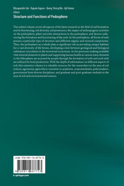 Produktbild: Structure and Functions of Pedosphere