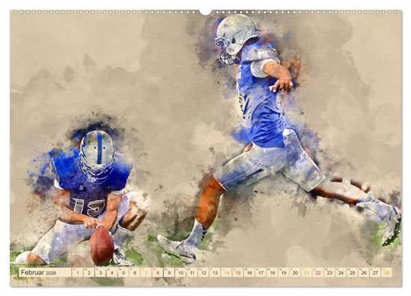 Produktbild: American Football - einfach cool (Wandkalender 2026 DIN A2 quer), CALVENDO Monatskalender